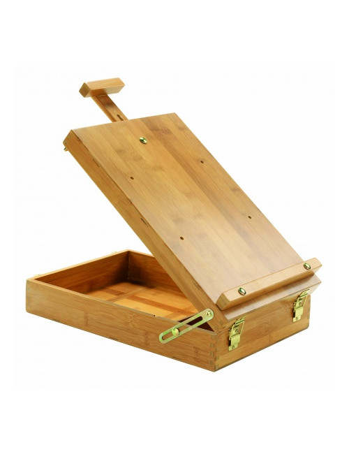 Caja soporte de mesa de bambú