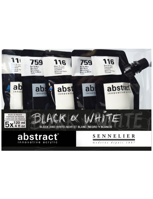 Black & White acrylic paint...