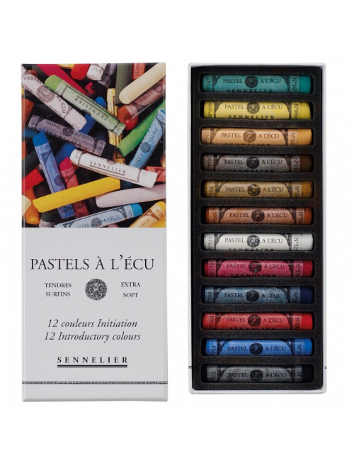 Boxed set of 12 pastels...