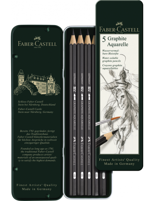 Set of 5 graphite pencils...