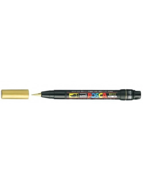 Brush marker posca brush gold