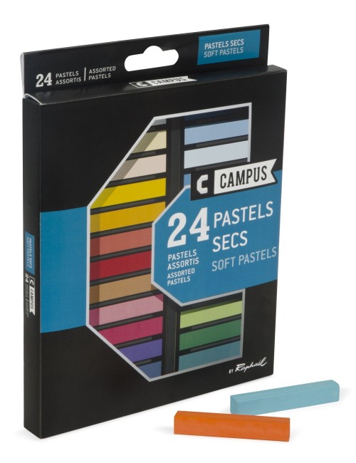 Dry Pastels Box 24 Colors...