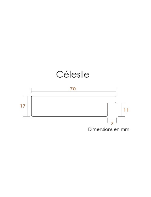 Cadre Céleste Wengé sur mesure