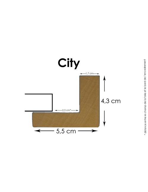 Cadre City Carmin sur mesure