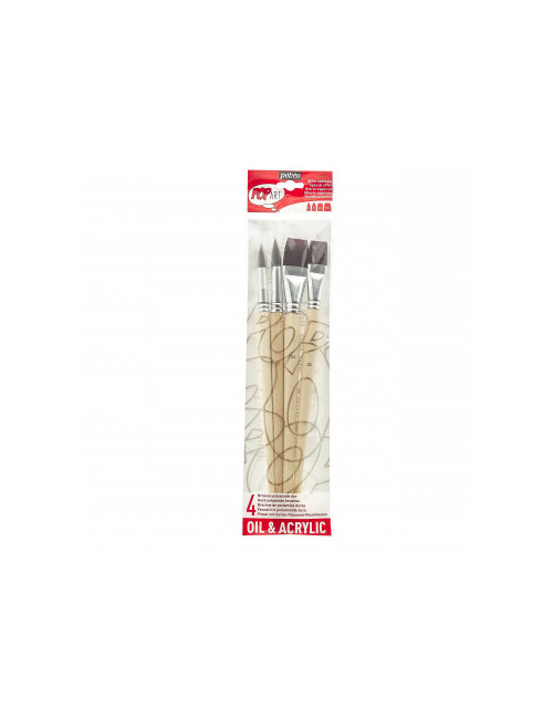 4 Brosse poly brun Pébéo